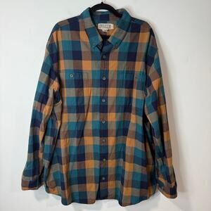 Duluth Trading Co Men's Free Swingin' Flannel Relaxed Fit Shirt Cotton 2XL Tall